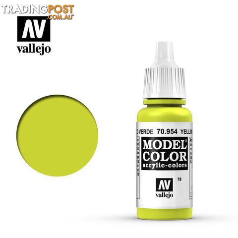 VALLEJO MODEL COLOR YELLOW GREEN 17ML AV70954 - VALLEJO