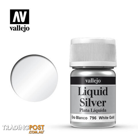 VALLEJO MODEL LIQUID METALLIC WHITEGOLD AV70796 35ml - VALLEJO