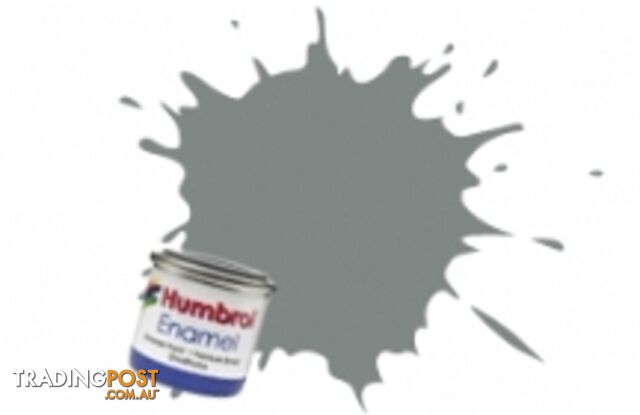 126   HUMBROL ENAMEL PAINT US MEDIUM GREY SATIN - HUMBROL