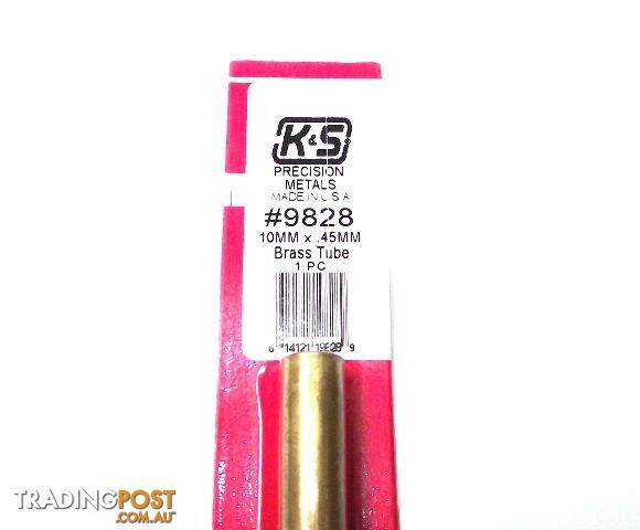 K&S METAL #9828 BRASS ROUND TUBE 10X300MM - K &amp; S METALS