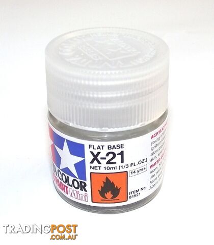 X-21   TAMIYA ACRYLIC PAINT FLAT BASE (gloss) - TAMIYA PAINTS &amp; Accessories