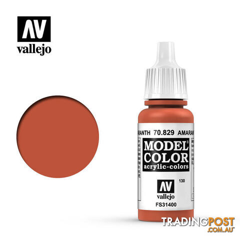 VALLEJO MODEL COLOR AMARANTHA RED 17ML AV70829 - VALLEJO