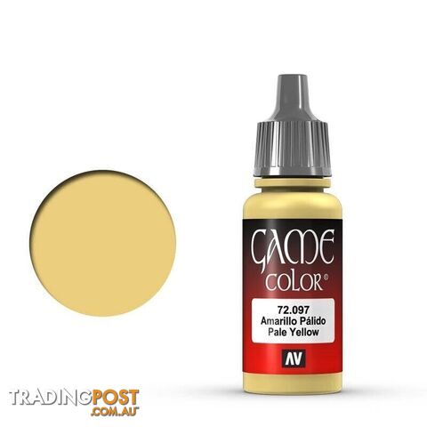 VALLEJO GAME 72097 Color Pale Yellow 17ml Acrylic Paint