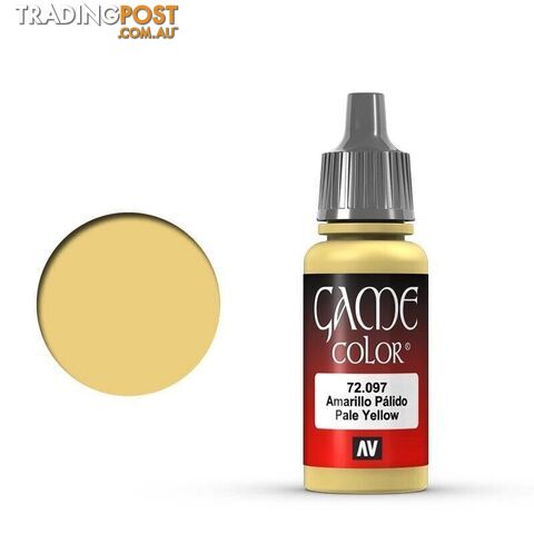 VALLEJO GAME 72097 Color Pale Yellow 17ml Acrylic Paint