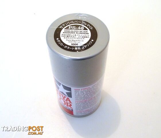 PS-48 TAMIYA POLYCARBONATE SPRAY PAINT MTLLC SILVER - TAMIYA PAINTS &...