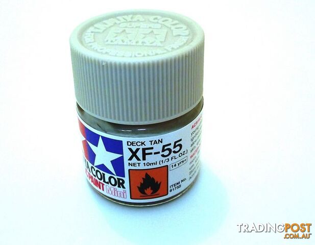 XF-55   TAMIYA ACRYLIC PAINT FLAT DECK TAN - TAMIYA PAINTS &amp; Accessories