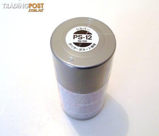 PS-12 TAMIYA POLYCARBONATE SPRAY PAINT SILVER - TAMIYA PAINTS & Accessories