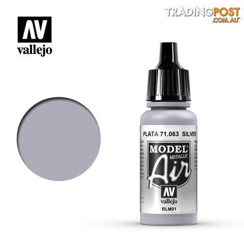 VALLEJO MODEL AIR ACRYLIC PAINT SILVER 71063 - VALLEJO