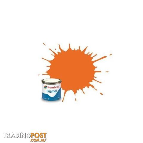 46 HUMBROL ENAMEL PAINT ORANGE MATT - HUMBROL