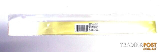 K&S METAL #8232 .016 X 1' BRASS STRIP 1PC - K & S METALS