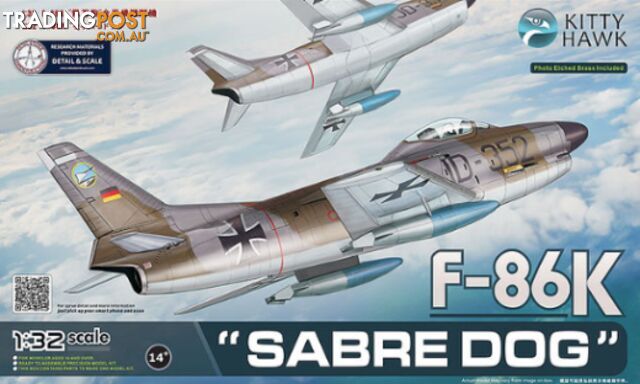 KITTY HAWK 1/32F-86K Sabre 32008 PLASTIC MODEL KIT - KITTY HAWK