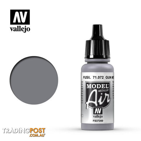 VALLEJO MODEL AIR ACRYLIC PAINT GUN METAL 71072 - VALLEJO