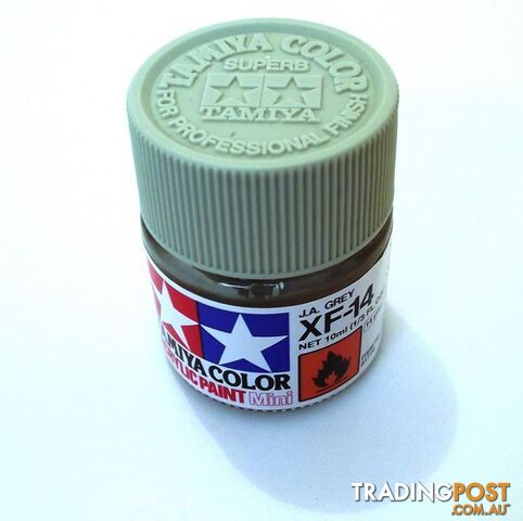 XF-14   TAMIYA ACRYLIC PAINT FLAT J.A. GREY - TAMIYA PAINTS &amp; Accessories