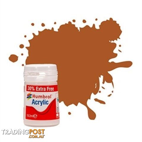 9 HUMBROL ACRYLIC PAINT TAN GLOSS 14ml - HUMBROL