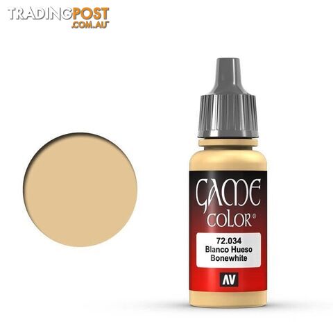 VALLEJO GAME 72034 Color Bonewhite 17ml Acrylic Paint