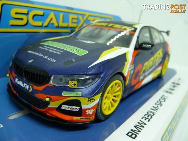 Scalextric C4194 1:32 BMW 330i M-Sport 77 Jordan slot car also suits Carrera -...
