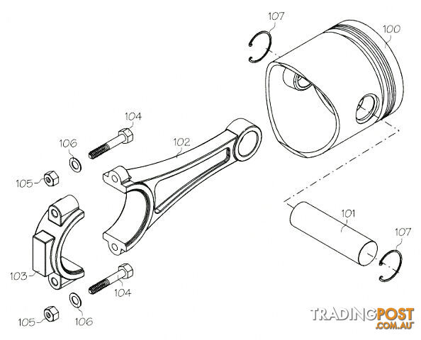 F1216 (YS ENGINE PART) ROCKER ARM SHAFT SCREW