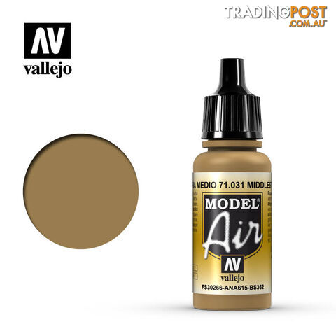 VALLEJO MODEL AIR ACRYLIC PAINT MIDDLE STONE 71031 - VALLEJO