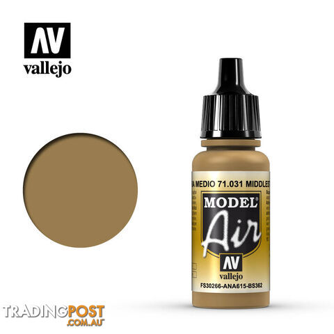 VALLEJO MODEL AIR ACRYLIC PAINT MIDDLE STONE 71031 - VALLEJO