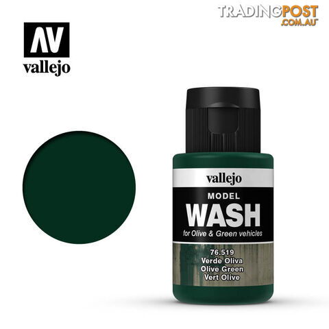VALLEJO MODEL WASH OLIVE GREEN 76519 35ml - VALLEJO