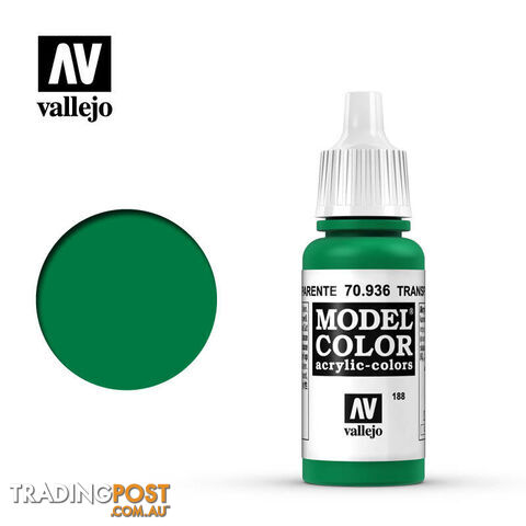 VALLEJO MODEL COLOR TRANSPARENT GREEN AV70936 - VALLEJO