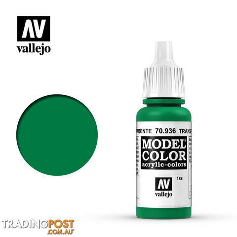 VALLEJO MODEL COLOR TRANSPARENT GREEN AV70936 - VALLEJO