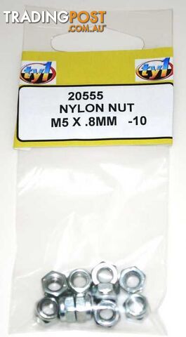 TY1 NYLON NUT M5 X .8MM - 10