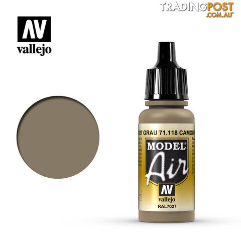 VALLEJO MODEL AIR ACRYLIC PAINT CAMO GREY 71118 - VALLEJO