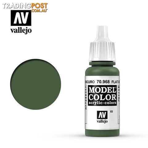 VALLEJO MODEL COLOR FLAT GREEN 17ML AV70968 - VALLEJO