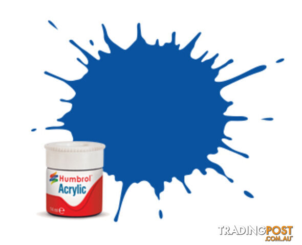 14 HUMBROL ACRYLIC PAINT FRENCH BLUE GLOSS 14ml - HUMBROL