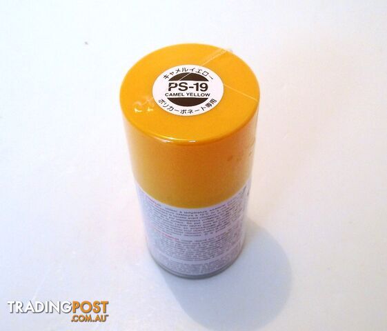 PS-19 TAMIYA POLYCARBONATE SPRAY PAINT CAMEL YELLOW - TAMIYA PAINTS &...