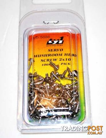 TY1 SERVO SCREWS M2X10 - 100PK TY5096 - TY1
