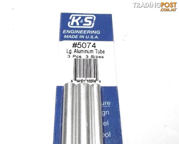 K&S METAL #5074 ALUMINIUM TUBE 3/16+7/32+1/4 12' - K & S METALS