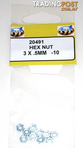 TY1 HEX NUT 3 X .5MM - 10
