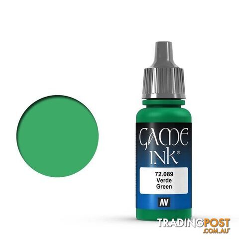 VALLEJO GAME 72089 Color Ink Green 17ml Acrylic Paint