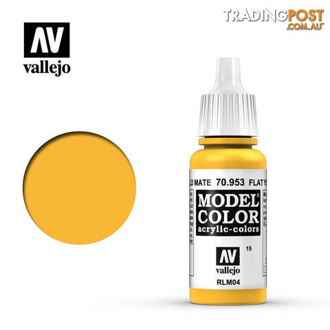 VALLEJO MODEL COLOR FLAT YELLOW 17ML AV70953 - VALLEJO