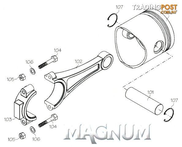 40228 (MAGNUM ENGINE PART) PROP NUT & WASHER