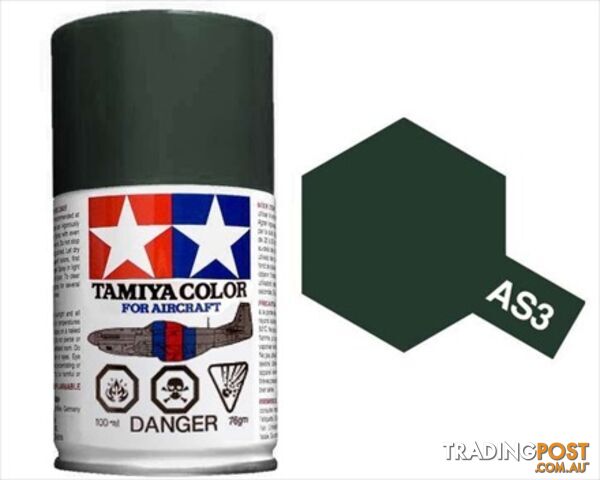 AS-3 TAMIYA ACRYLIC SPRAY PAINT 100ml (Aircraft) GRAY GREEN - TAMIYA PAINTS &...