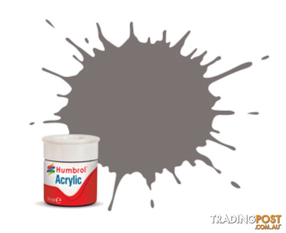 156 HUMBROL ACRYLIC PAINT DARK CAMO GREY SATIN 14ml - HUMBROL