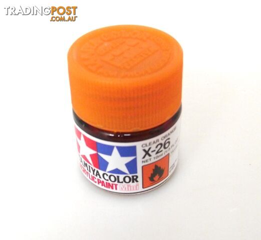 X-26   TAMIYA ACRYLIC PAINT CLEAR ORANGE (gloss) - TAMIYA PAINTS &amp; Accessories