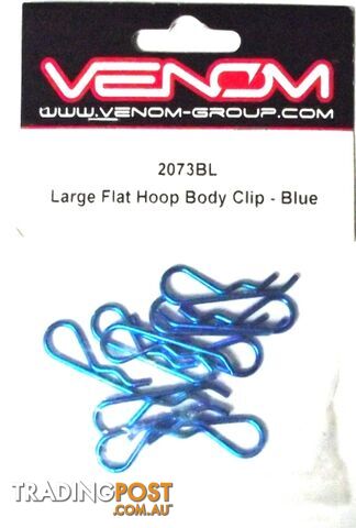 VENOM LARGE HOOP BODY CLIP BLUE 10PCS VEN-2073BL - VENOM