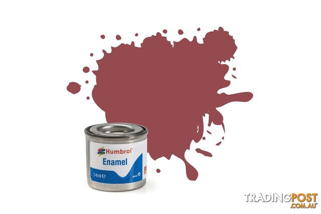 73 HUMBROL ENAMEL PAINT WINE RED MATT - HUMBROL