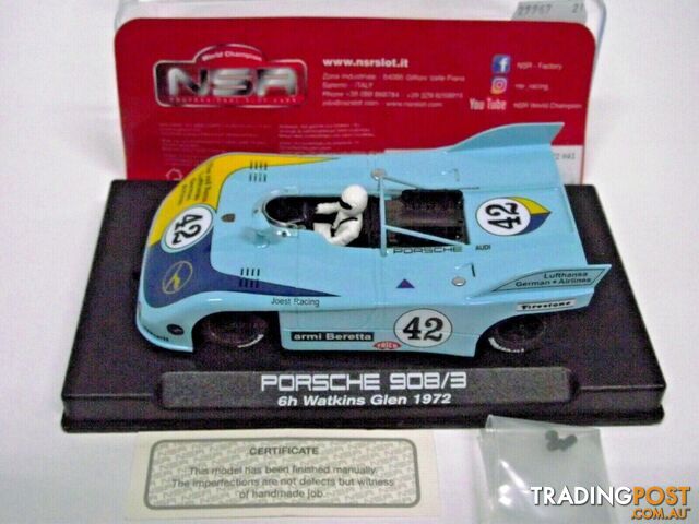 NSR 1:32 0104 Porsche 908/3 Watkins Glen 6h 1972 No.42 slot car also suits  scalextric/carrera - NSR - Does not apply