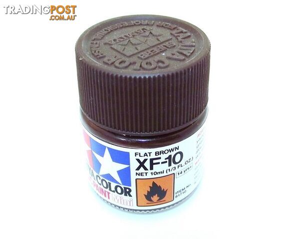XF-10 TAMIYA ACRYLIC PAINT FLAT BROWN - TAMIYA PAINTS & Accessories