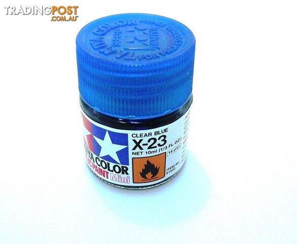 X-23 TAMIYA ACRYLIC PAINT CLEAR BLUE (gloss) - TAMIYA PAINTS & Accessories