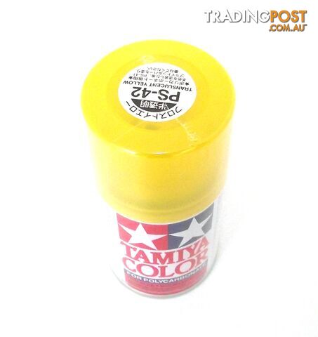 PS-42 TAMIYA POLYCARBONATE SPRAY PAINT TRANSL YELLOW - TAMIYA PAINTS &...