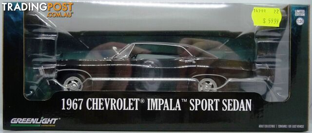 GreenLight 1:24 Black 1967 Chev Impala Sport Sedan - Does not apply