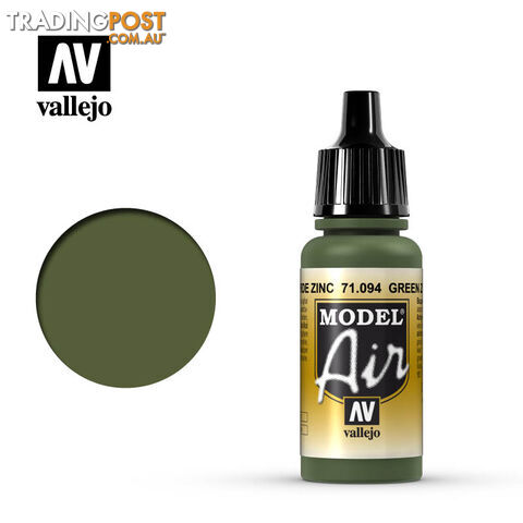 VALLEJO MODEL AIR ACRYLIC PAINT GREEN ZINC CHR 71094 - VALLEJO