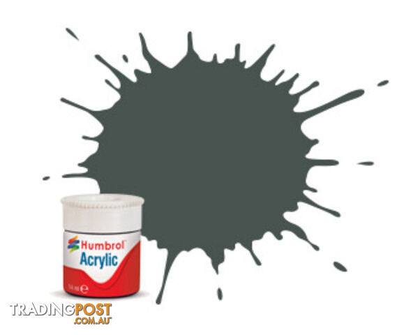 244 HUMBROL ACRYLIC PAINT GRUN MATT 14ml - HUMBROL