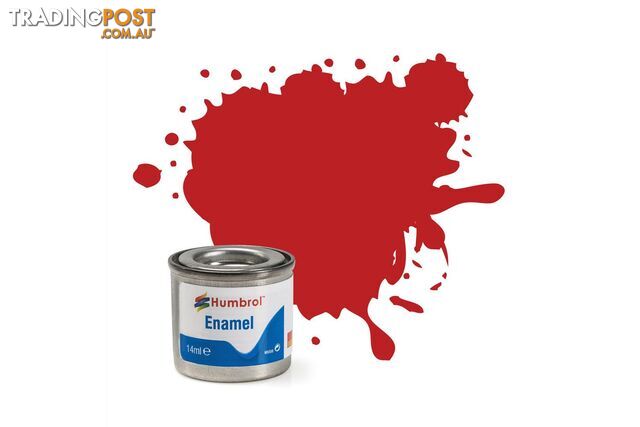 60   HUMBROL ENAMEL PAINT SCARLET MATT - HUMBROL